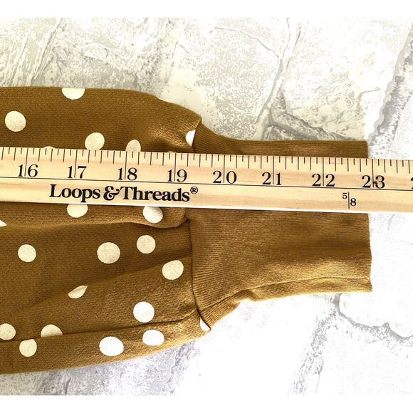 Madewell Banded Long Sleeve Crewneck Pullover Sweatshirt in Inkwell Dots Sz M - Picture 8 of 10